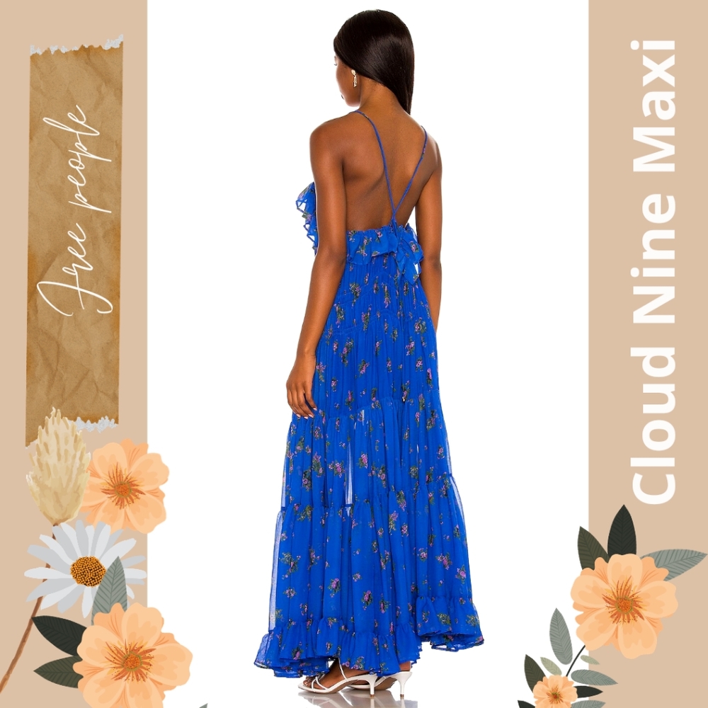 Free People Blue Floral Maxi Dress - Picture 5 of 5